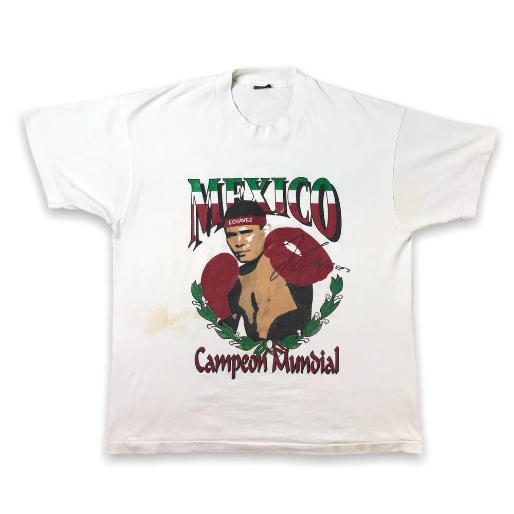 VTG 90s Julio Ceasar Chaves Mexico Boxing Champion T Shirt XL Screen Stars